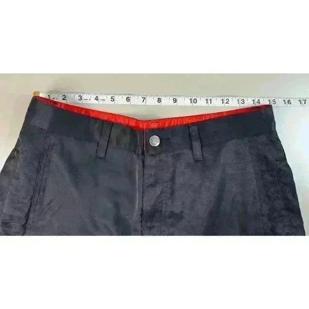 Harley Davidson Vintage 2001 Black Biker Y2K High Waisted Shorts Women’s 12 - Picture 6 of 11